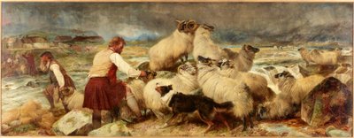 A Spate in Glen Spean, Inverness by Richard Ansdell